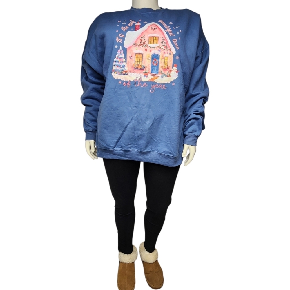 Gingerbread Dreams Christmas Sweatshirt 3XL NWOT 🎄 Cozy Winter Cottagecore